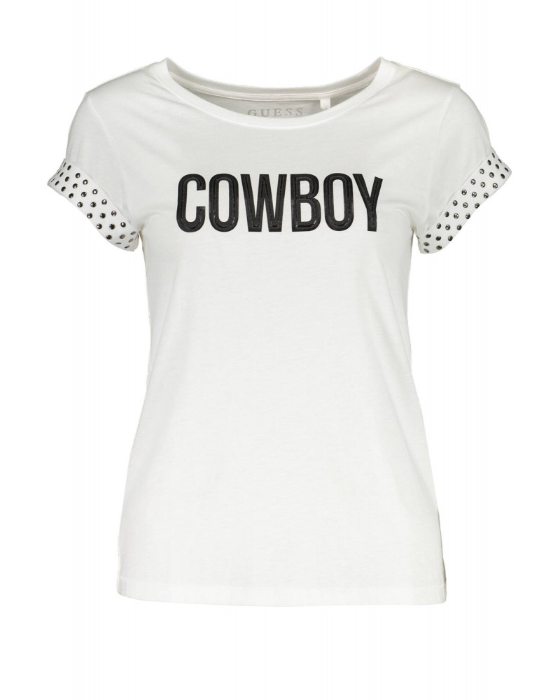 GUESS JEANS T-SHIRT MANICHE CORTE Donna