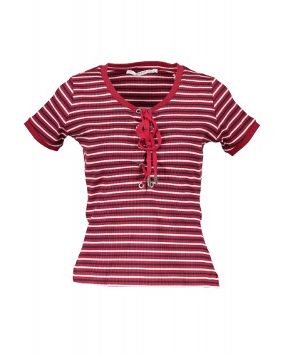 GUESS JEANS T-SHIRT MANICHE CORTE Donna