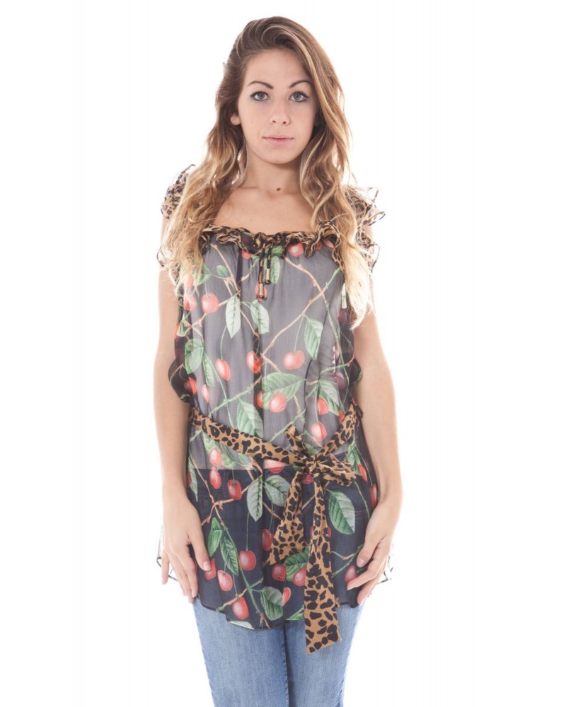 JOHN GALLIANO CAMICIA MANICHE CORTE Donna