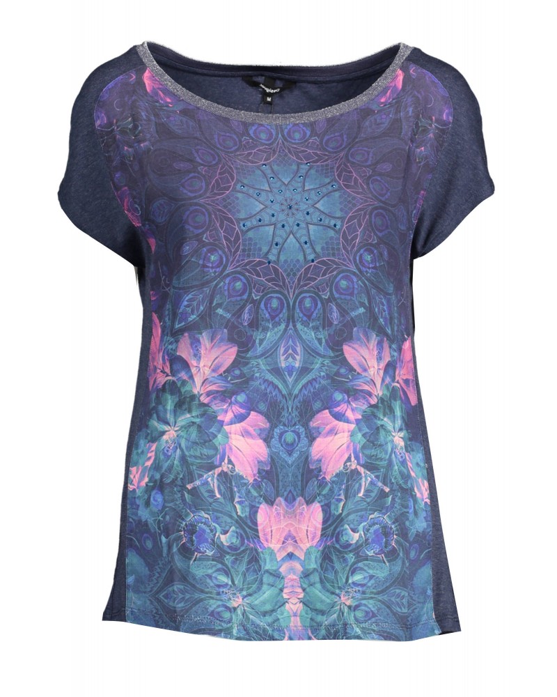 DESIGUAL T-SHIRT MANICHE CORTE Donna