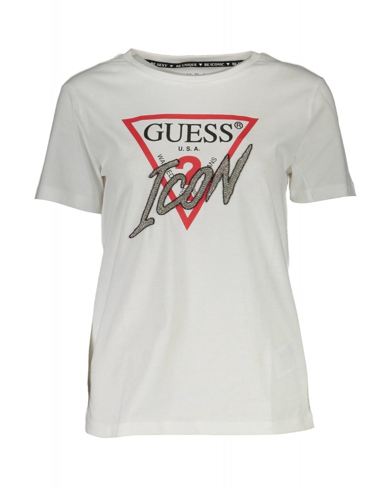 GUESS JEANS T-SHIRT MANICHE CORTE Donna