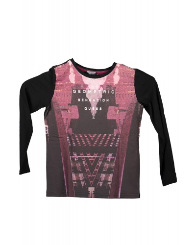 GUESS JEANS T-SHIRT MANICHE LUNGHE Bambino